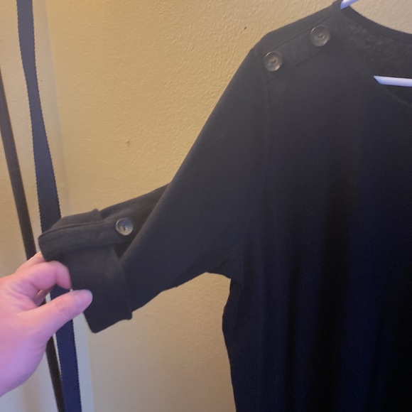 Plus size black soft tunic top - Picture 5 of 6